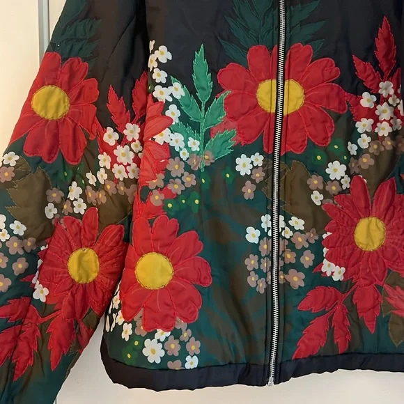 Anthropologie Floral Embroidered Bomber Jacket - Picture 4 of 9